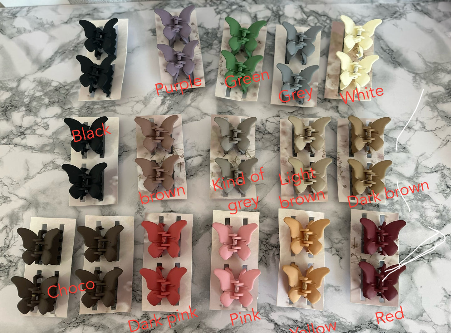 Mini 2pcs Butterfly Hair chips